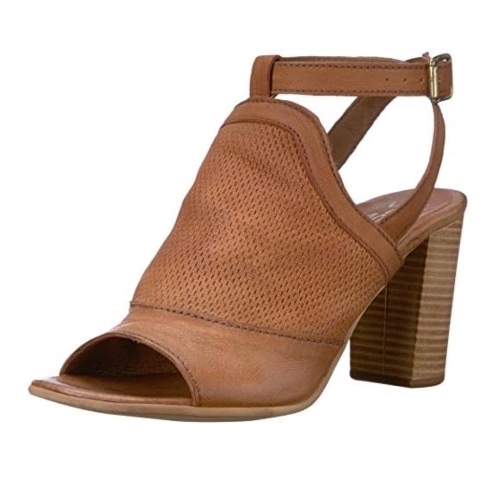 Miz Mooz Shiloh Sandals EU 42 US 10.5 Whiskey Leather Block Heel‎ Ankle Strap